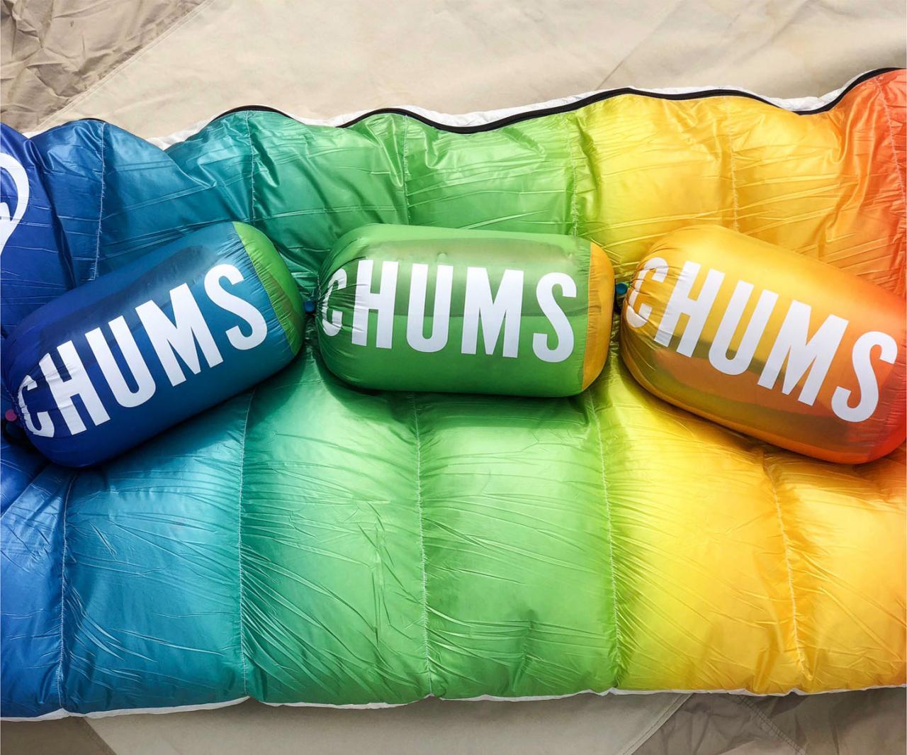 CHUMS X NANGA Over The Rainbow 寝袋 NANGAとCHUMSがコラボレーション！ キャンプではスリーピング