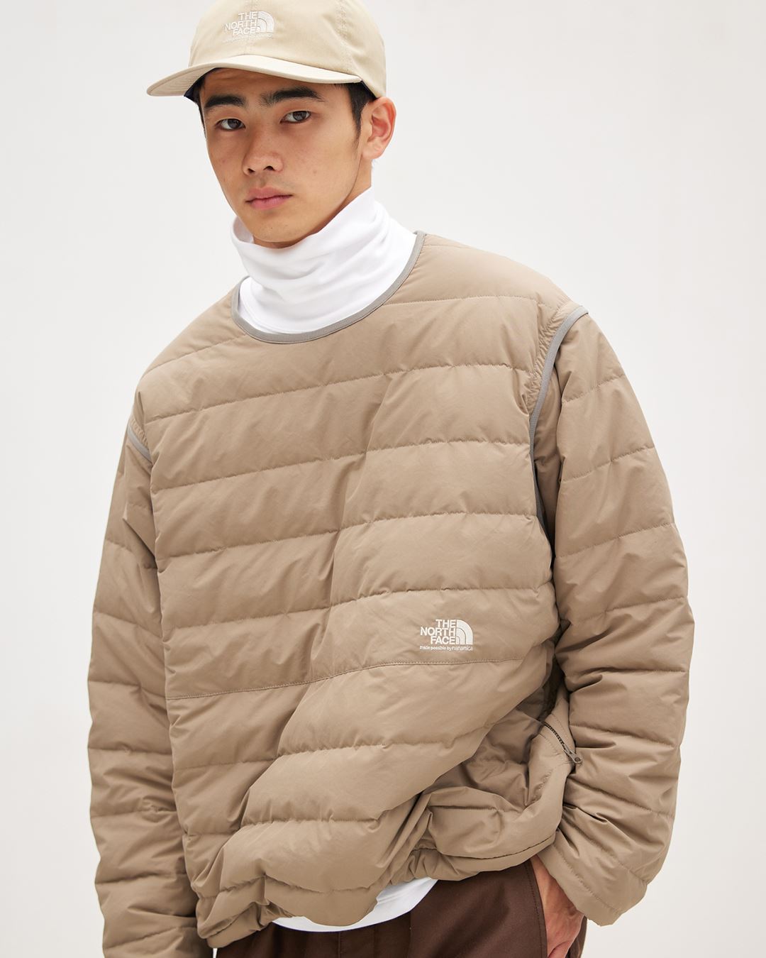The north face purple discount label cotton down jacket